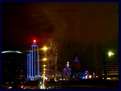 Macau night skyline of the city center, dominated by Grand Lisboa and Bank of China.